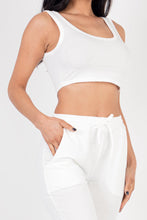 Load image into Gallery viewer, French Terry Cropped Tank Top &amp; Joggers Set (CAPELLA)