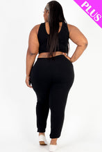 Load image into Gallery viewer, Plus Size French Terry Cropped Tank Top &amp; Joggers Set (CAPELLA)