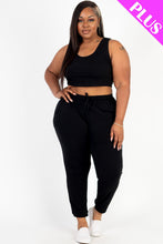 Load image into Gallery viewer, Plus Size French Terry Cropped Tank Top &amp; Joggers Set (CAPELLA)