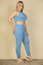 Load image into Gallery viewer, Plus Size French Terry Cropped Tank Top &amp; Joggers Set (CAPELLA)