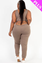 Load image into Gallery viewer, Plus Size French Terry Cropped Tank Top &amp; Joggers Set (CAPELLA)