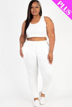 Load image into Gallery viewer, Plus Size French Terry Cropped Tank Top &amp; Joggers Set (CAPELLA)