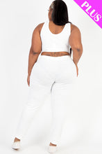 Load image into Gallery viewer, Plus Size French Terry Cropped Tank Top &amp; Joggers Set (CAPELLA)