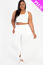 Load image into Gallery viewer, Plus Size French Terry Cropped Tank Top &amp; Joggers Set (CAPELLA)