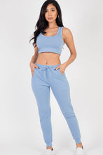 Load image into Gallery viewer, French Terry Cropped Tank Top &amp; Joggers Set (CAPELLA)