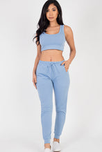 Load image into Gallery viewer, French Terry Cropped Tank Top &amp; Joggers Set (CAPELLA)