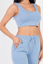 Load image into Gallery viewer, French Terry Cropped Tank Top &amp; Joggers Set (CAPELLA)