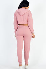 Load image into Gallery viewer, French Terry Cropped Cami with Zip-up Jacket and Joggers Set (CAPELLA)