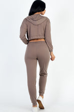 Load image into Gallery viewer, French Terry Cropped Cami with Zip-up Jacket and Joggers Set (CAPELLA)