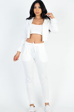 Load image into Gallery viewer, French Terry Cropped Cami with Zip-up Jacket and Joggers Set (CAPELLA)