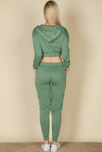 Load image into Gallery viewer, French Terry Cropped Cami with Zip-up Jacket and Joggers Set (CAPELLA)