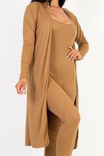 Load image into Gallery viewer, Ribbed Cardigan &amp; Jumpsuit Set (CAPELLA)