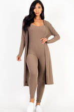 Load image into Gallery viewer, Ribbed Cardigan &amp; Jumpsuit Set (CAPELLA)