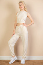 Load image into Gallery viewer, French Terry Elastic Waist Tank Top &amp; Joggers Set (CAPELLA)