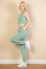 Load image into Gallery viewer, French Terry Elastic Waist Tank Top &amp; Joggers Set (CAPELLA)