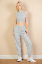 Load image into Gallery viewer, French Terry Elastic Waist Tank Top &amp; Joggers Set (CAPELLA)