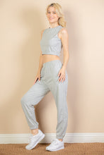 Load image into Gallery viewer, French Terry Elastic Waist Tank Top &amp; Joggers Set (CAPELLA)