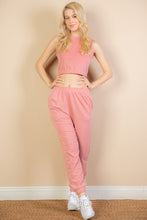 Load image into Gallery viewer, French Terry Elastic Waist Tank Top &amp; Joggers Set (CAPELLA)