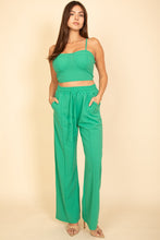 Load image into Gallery viewer, Bustier Crop Cami Top &amp; Slant Pocket Straight Pants (CAPELLA)