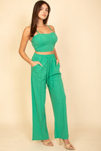 Load image into Gallery viewer, Bustier Crop Cami Top &amp; Slant Pocket Straight Pants (CAPELLA)