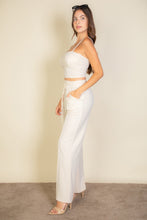 Load image into Gallery viewer, Bustier Crop Cami Top &amp; Slant Pocket Straight Pants (CAPELLA)