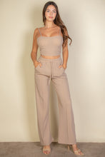 Load image into Gallery viewer, Bustier Crop Cami Top &amp; Slant Pocket Straight Pants (CAPELLA)
