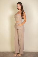 Load image into Gallery viewer, Bustier Crop Cami Top &amp; Slant Pocket Straight Pants (CAPELLA)