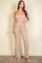 Load image into Gallery viewer, Bustier Crop Cami Top &amp; Slant Pocket Straight Pants (CAPELLA)