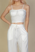 Load image into Gallery viewer, Bustier Crop Cami Top &amp; Slant Pocket Straight Pants (CAPELLA)