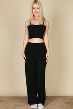 Load image into Gallery viewer, Bustier Crop Cami Top &amp; Slant Pocket Straight Pants (CAPELLA)