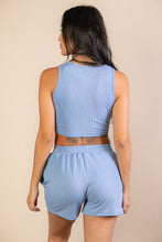 Load image into Gallery viewer, Ribbed Crop Tank Top &amp; Shorts Set (CAPELLA)