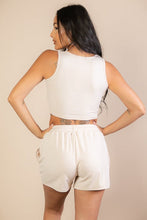 Load image into Gallery viewer, Ribbed Crop Tank Top &amp; Shorts Set (CAPELLA)