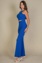 Load image into Gallery viewer, Ribbed Cropped Top and Bootcut Pants Sets (CAPELLA)