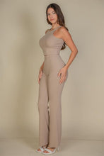 Load image into Gallery viewer, Ribbed Cropped Top and Bootcut Pants Sets (CAPELLA)