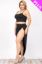 Load image into Gallery viewer, Plus Size Crop Cami &amp; Split Thigh Maxi Skirt Set (CAPELLA)