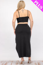 Load image into Gallery viewer, Plus Size Crop Cami &amp; Split Thigh Maxi Skirt Set (CAPELLA)