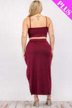 Load image into Gallery viewer, Plus Size Crop Cami &amp; Split Thigh Maxi Skirt Set (CAPELLA)
