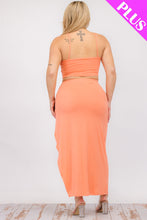 Load image into Gallery viewer, Plus Size Crop Cami &amp; Split Thigh Maxi Skirt Set (CAPELLA)