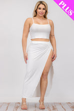 Load image into Gallery viewer, Plus Size Crop Cami &amp; Split Thigh Maxi Skirt Set (CAPELLA)