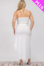 Load image into Gallery viewer, Plus Size Crop Cami &amp; Split Thigh Maxi Skirt Set (CAPELLA)