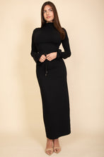 Load image into Gallery viewer, Mock Neck Bell Sleeve Crop Top &amp; Maxi Skirt Set (CAPELLA)