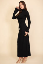 Load image into Gallery viewer, Mock Neck Bell Sleeve Crop Top &amp; Maxi Skirt Set (CAPELLA)