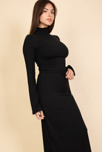 Load image into Gallery viewer, Mock Neck Bell Sleeve Crop Top &amp; Maxi Skirt Set (CAPELLA)