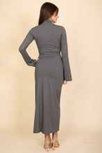 Load image into Gallery viewer, Mock Neck Bell Sleeve Crop Top &amp; Maxi Skirt Set (CAPELLA)