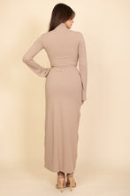 Load image into Gallery viewer, Mock Neck Bell Sleeve Crop Top &amp; Maxi Skirt Set (CAPELLA)