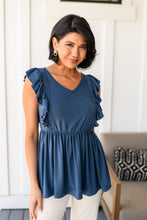 Load image into Gallery viewer, One Eleven North Before Now Ruffled Babydoll Top
