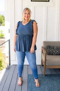 One Eleven North Before Now Ruffled Babydoll Top