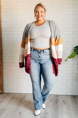 Haptics Bring the Warmth Color Block Cardigan