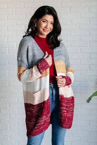 Haptics Bring the Warmth Color Block Cardigan