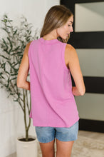 Load image into Gallery viewer, Andree By Unit Buttoned Up Buttercup Sleeveless Top in Magenta Glow
